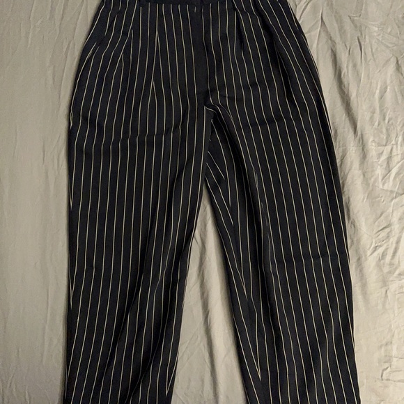 Babaton Modesto Pant Navy with White stripe Size 2 - Picture 2 of 4